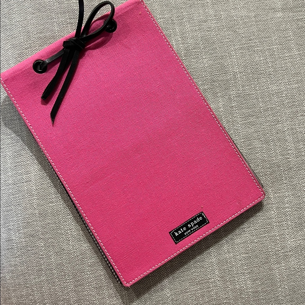 Kate Spade Fuchsia Photo Album with Black Tie